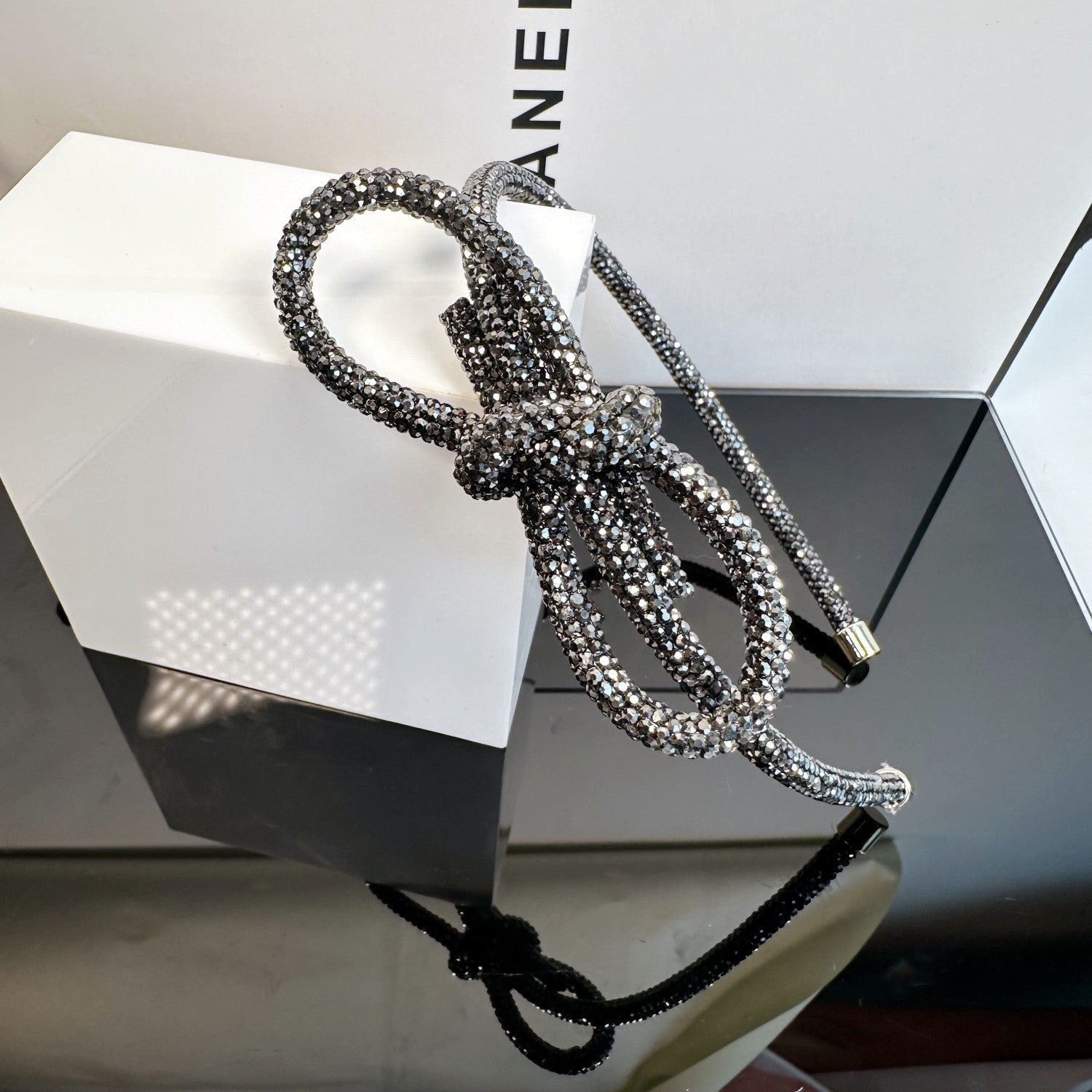 Wholesale Super Flash Rhinestone Versatile Knotted Full Diamond Headband Headwear